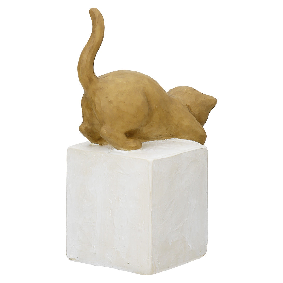 Φιγούρα Cat "Charlie" Πολυρεζίνη Brown PU 4 11x7.5x18.5cm - Hippiehome.gr