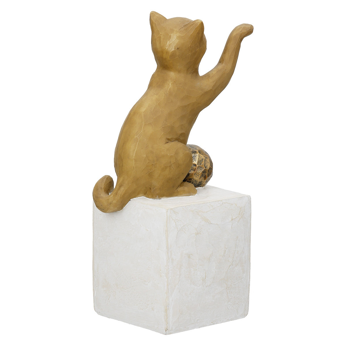 Φιγούρα Cat "Charlie" Πολυρεζίνη Brown PU 4 7.5x8.5x19.5cm - Hippiehome.gr