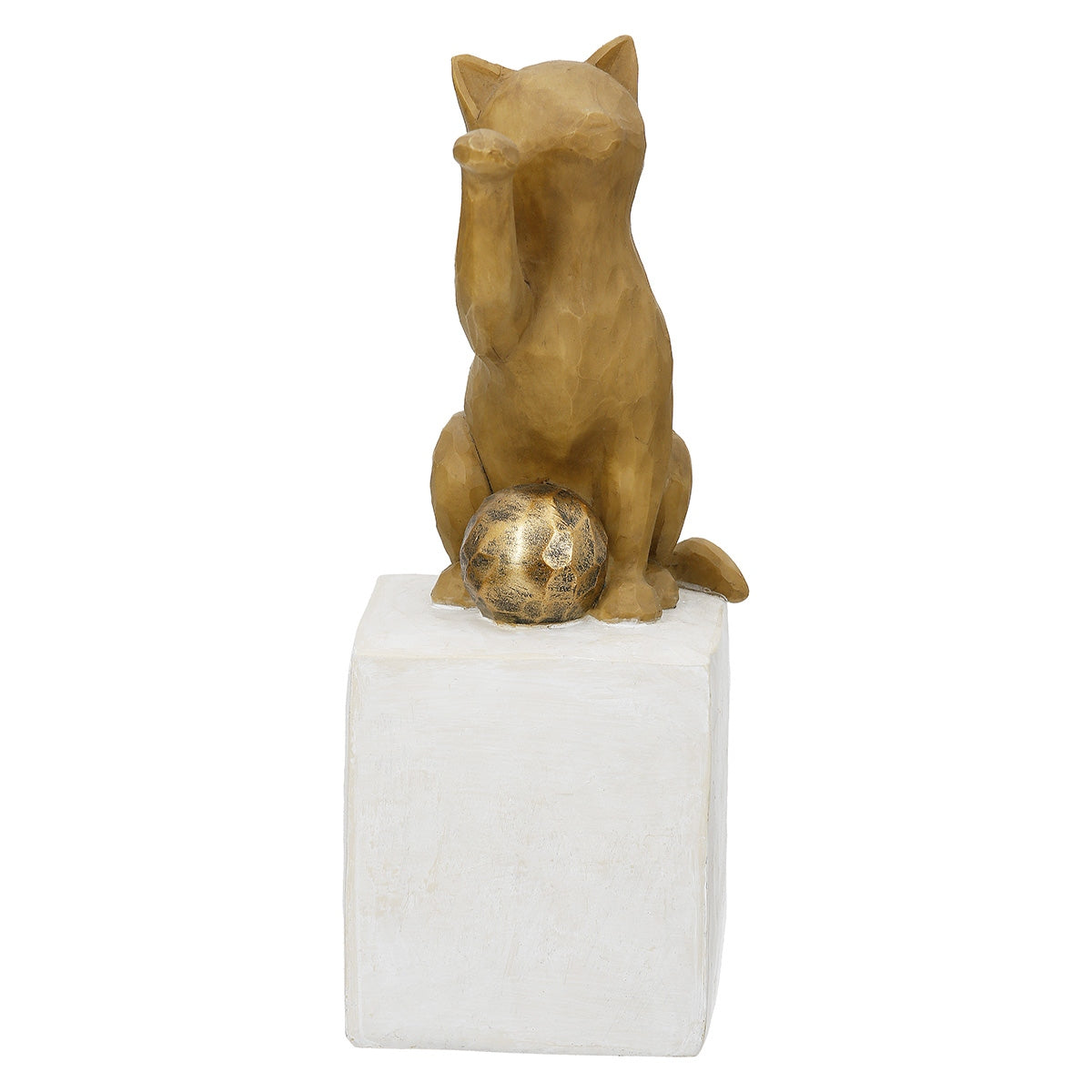 Φιγούρα Cat "Charlie" Πολυρεζίνη Brown PU 4 7.5x8.5x19.5cm - Hippiehome.gr