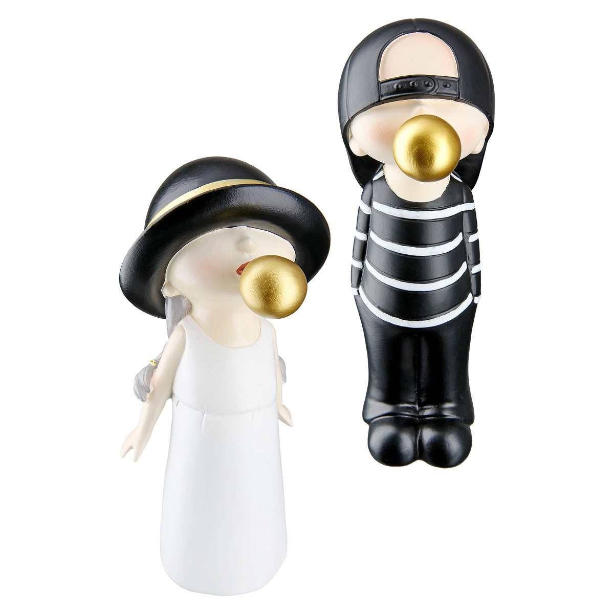 Φιγούρα Child "Bubblegum" Πολυρεζίνη Μαύρο Λευκό PU Pcs. Assorted 9x8.5x19cm - Hippiehome.gr