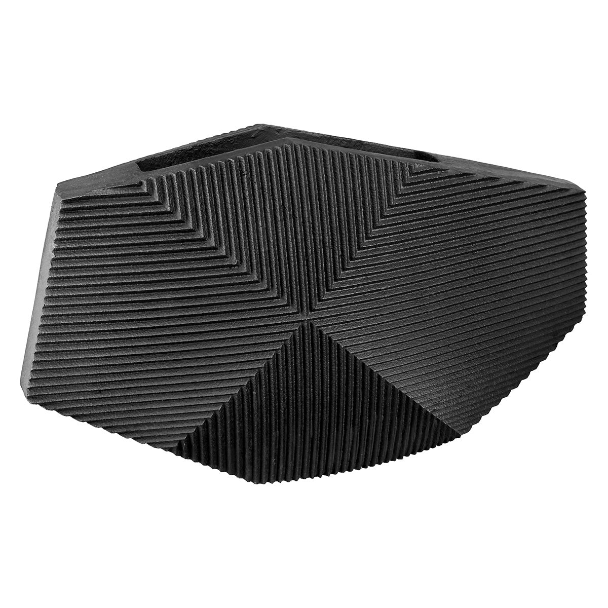 Βάζο "Heptagon" Πολυρεζίνη Μαύρο PU 38x10x21.5cm - Hippiehome.gr
