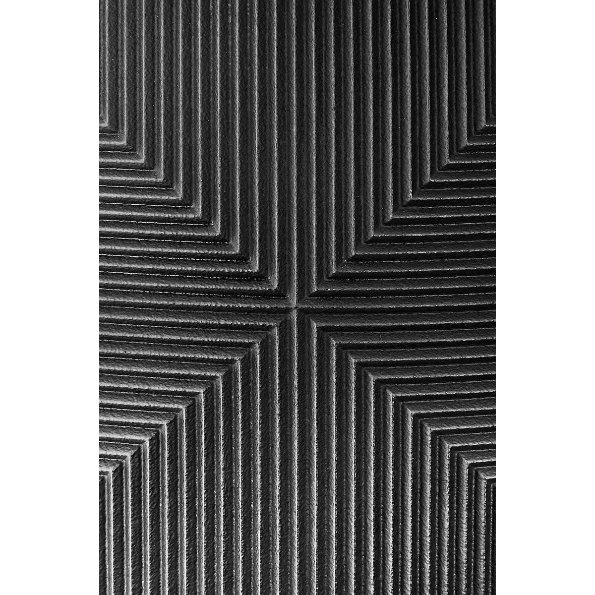 Βάζο "Heptagon" Πολυρεζίνη Μαύρο PU 38x10x21.5cm - Hippiehome.gr