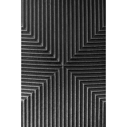 Βάζο "Heptagon" Πολυρεζίνη Μαύρο PU 38x10x21.5cm - Hippiehome.gr