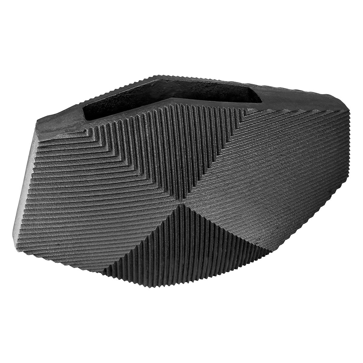 Βάζο "Heptagon" Πολυρεζίνη Μαύρο PU 38x10x21.5cm - Hippiehome.gr