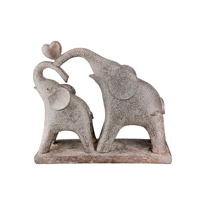 Φιγούρα Elephant "Marula" Πολυρεζίνη Brown PU 26.5x8.5x24cm - Hippiehome.gr