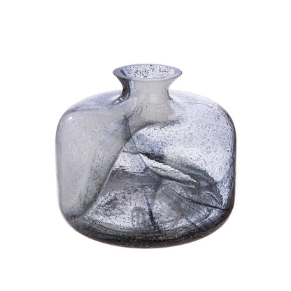 Βάζο γιακά "Fumo" Γυάλινα Σκεύη Μαύρο Λευκό D22X185Cm D22X185Cm - Hippiehome.gr