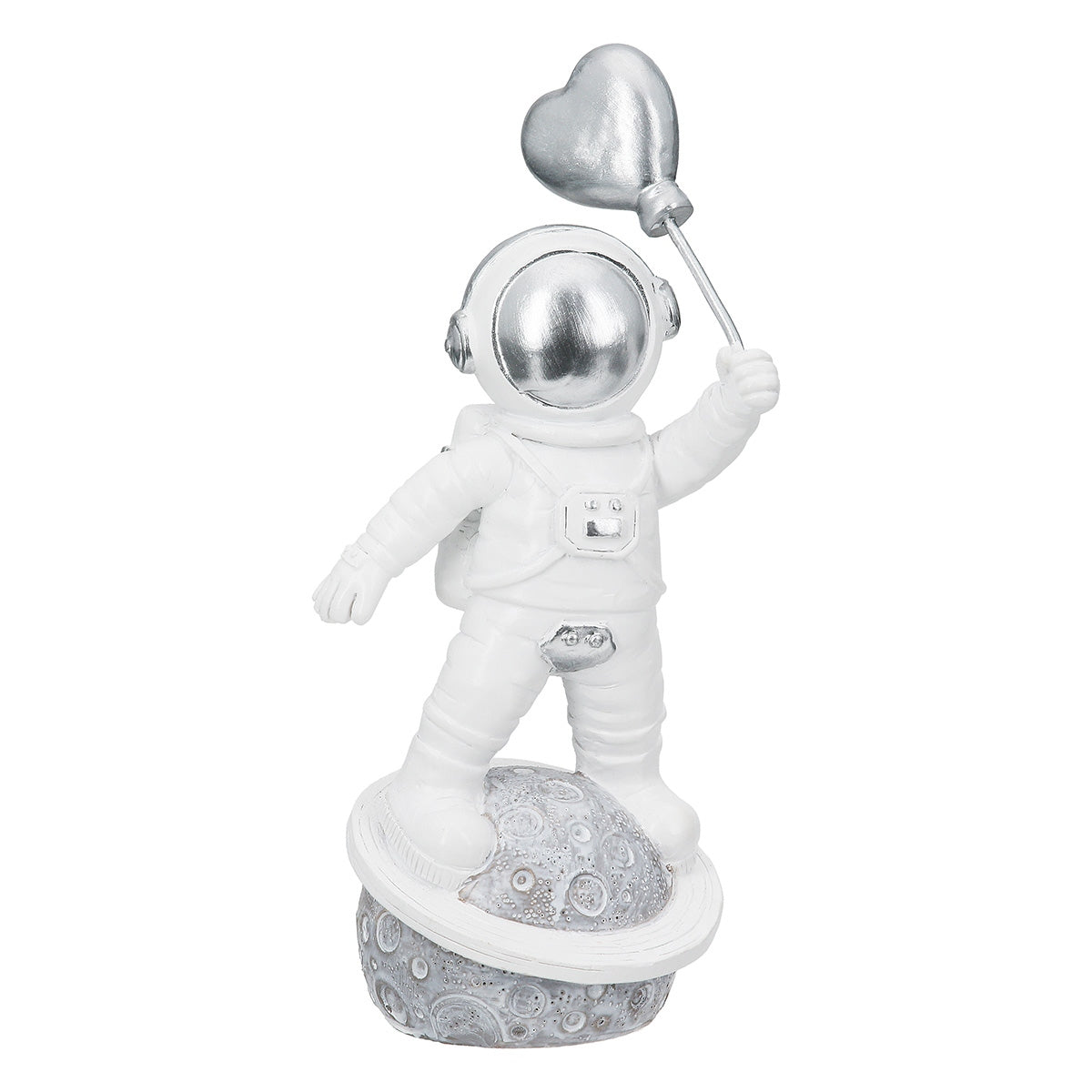 Figure Astronaut Poly White Silver Ποικιλία 3 φορές 11X5X12Cm 11X5X12Cm - Hippiehome.gr