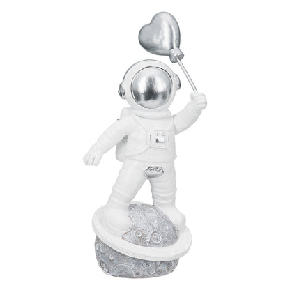 Figure Astronaut Poly White Silver Ποικιλία 3 φορές 11X5X12Cm 11X5X12Cm - Hippiehome.gr