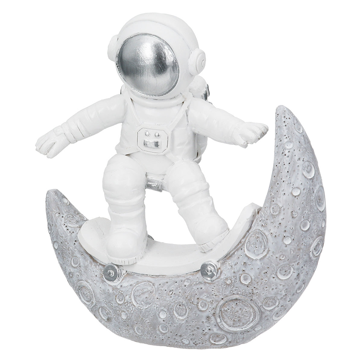 Figure Astronaut Poly White Silver Ποικιλία 3 φορές 11X5X12Cm 11X5X12Cm - Hippiehome.gr
