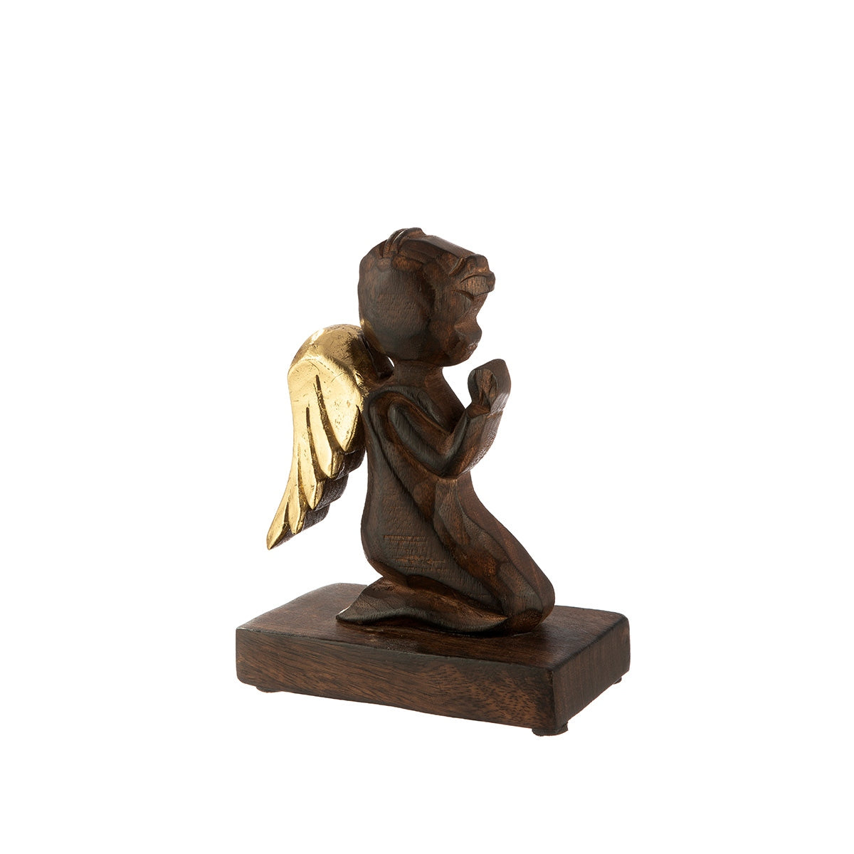 Φιγούρα Angels "Zauberwald" Μέταλλο Ξύλο Dark Brown PU 12.5x7x17cm - Hippiehome.gr