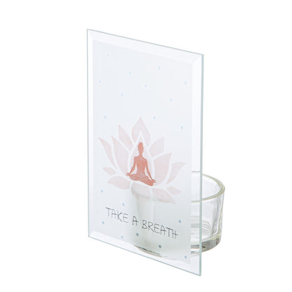 Ρεσώ Θήκη "Namaste" Γυάλινο Brown Λευκό PU 12 Pcs. Assorted 8x5x12cm - Hippiehome.gr