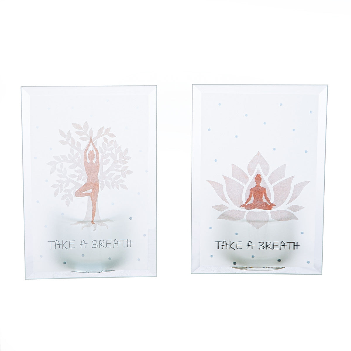 Ρεσώ Θήκη "Namaste" Γυάλινο Brown Λευκό PU 12 Pcs. Assorted 8x5x12cm - Hippiehome.gr