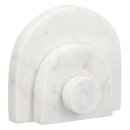 Βιβλιοθήκες Μάρμαρο Μπεζ Λευκό 12X5X11Cm 12X5X11Cm - Hippiehome.gr