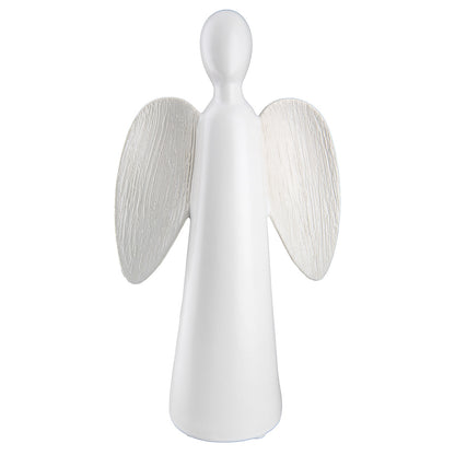 Φιγούρα Angels "Barbara" Κεραμικό Λευκό PU 13x7x24cm - Hippiehome.gr