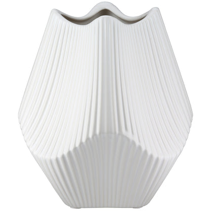 Βάζο Κεραμικό Λευκό 15Χ15Χ18εκ 15Χ15Χ18εκ - Hippiehome.gr