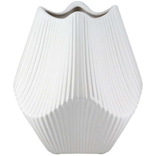 Βάζο Κεραμικό Λευκό 15Χ15Χ18εκ 15Χ15Χ18εκ - Hippiehome.gr