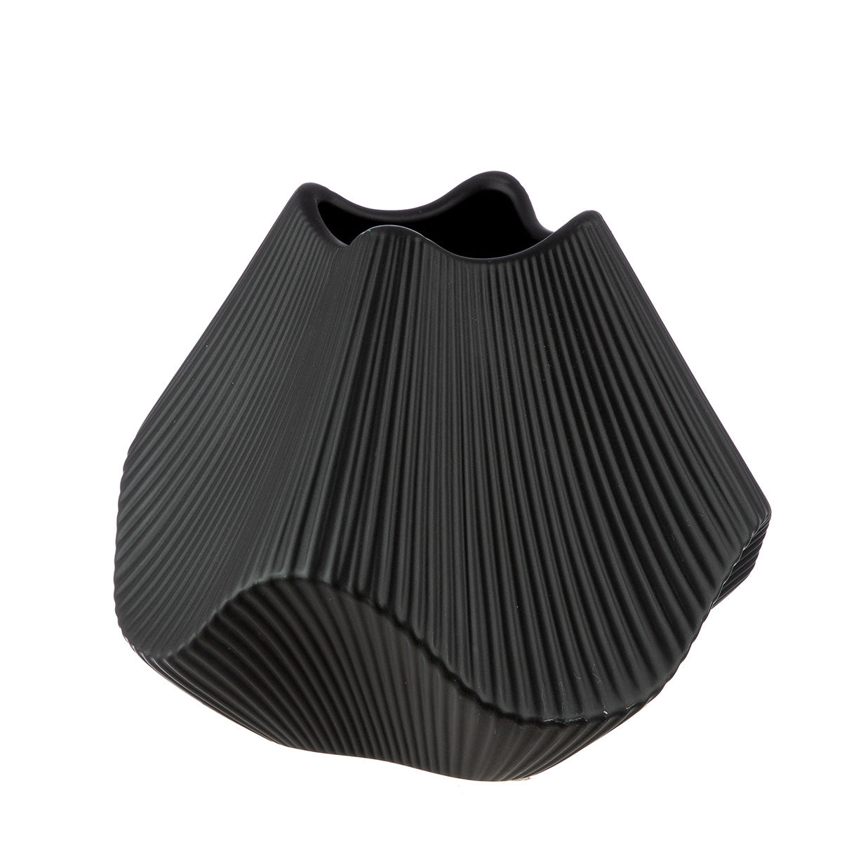 Βάζο Κεραμικό Μαύρο 22X22X19Cm 22X22X19Cm - Hippiehome.gr