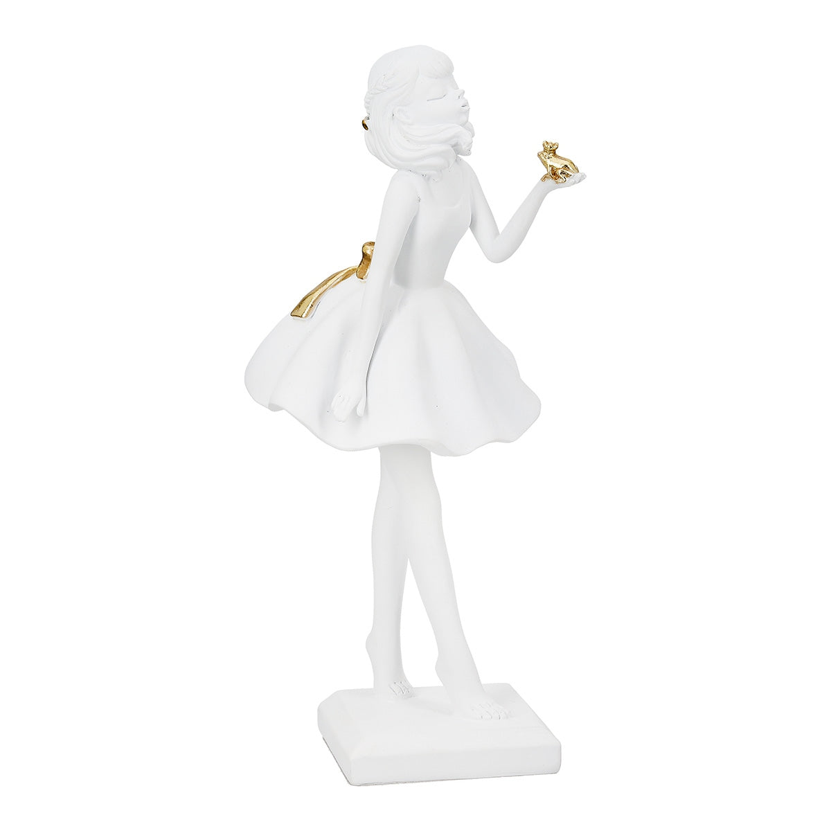 Φιγούρα Γυναίκα Πολύ Λευκό Χρυσό 11X11X24Cm 11X11X24Cm - Hippiehome.gr