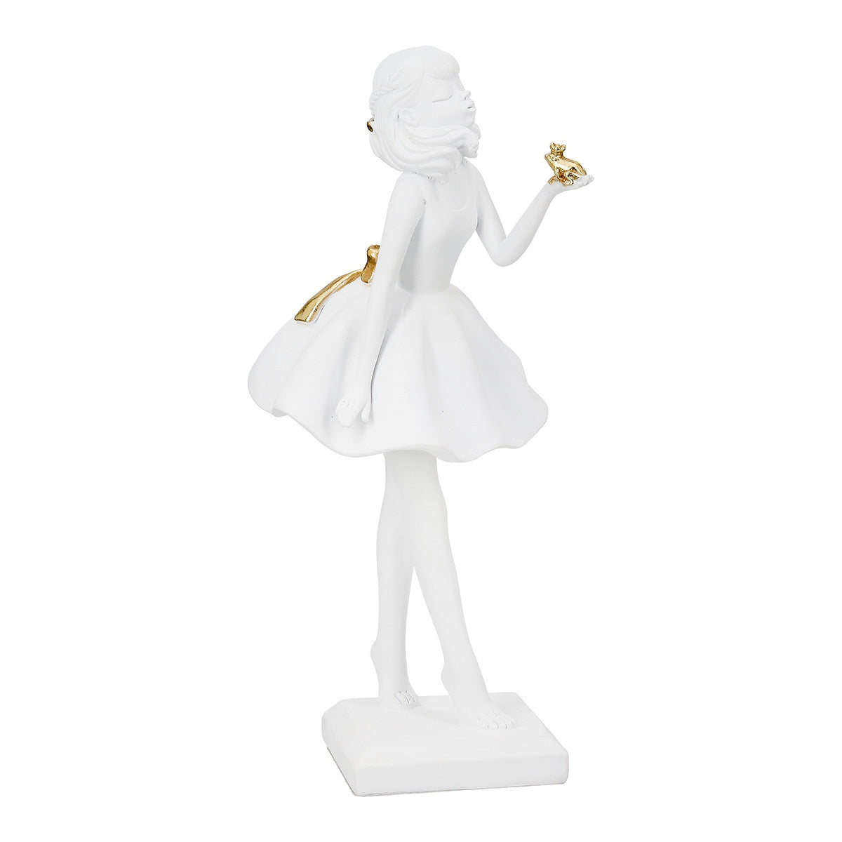 Φιγούρα Γυναίκα Πολύ Λευκό Χρυσό 11X11X24Cm 11X11X24Cm - Hippiehome.gr