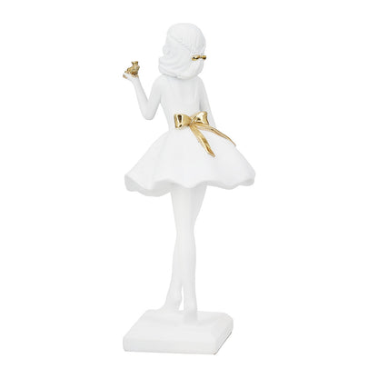 Φιγούρα Γυναίκα Πολύ Λευκό Χρυσό 11X11X24Cm 11X11X24Cm - Hippiehome.gr