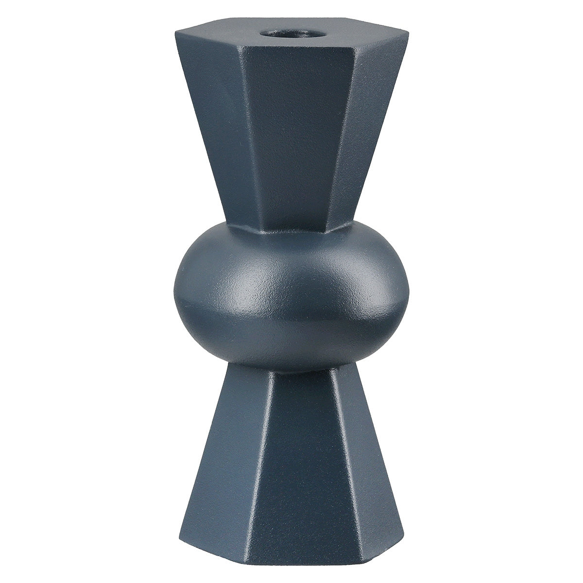 Κηροπήγιο "Metallo" Μεταλλικό Σκούρο Μπλε 2 Τμ. Ποικιλία 7X7X19Cm 7X7X19Cm - Hippiehome.gr