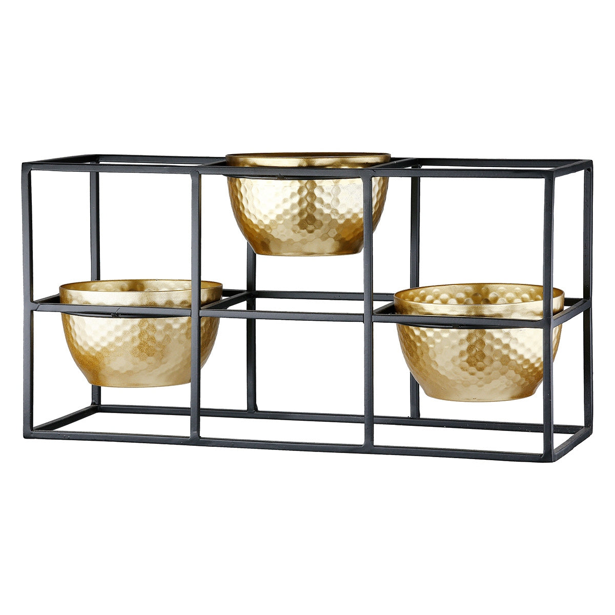 Ρεσώ Θήκη Μέταλλο Μαύρο Χρυσό PU 27x9x14cm - Hippiehome.gr