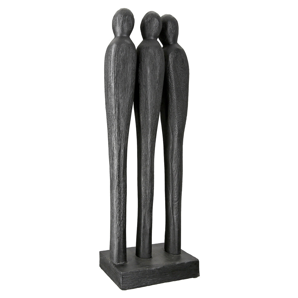Γλυπτό "3 People" Group Mango Ξύλο Μαύρο PU 14x6.5x36cm - Hippiehome.gr