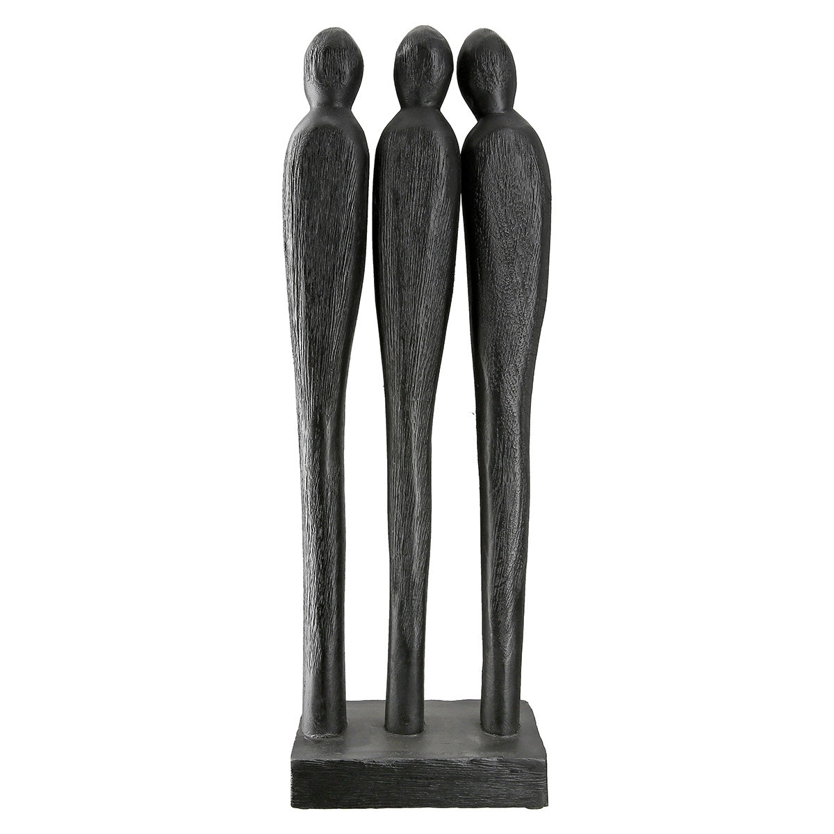 Γλυπτό "3 People" Group Mango Ξύλο Μαύρο PU 14x6.5x36cm - Hippiehome.gr