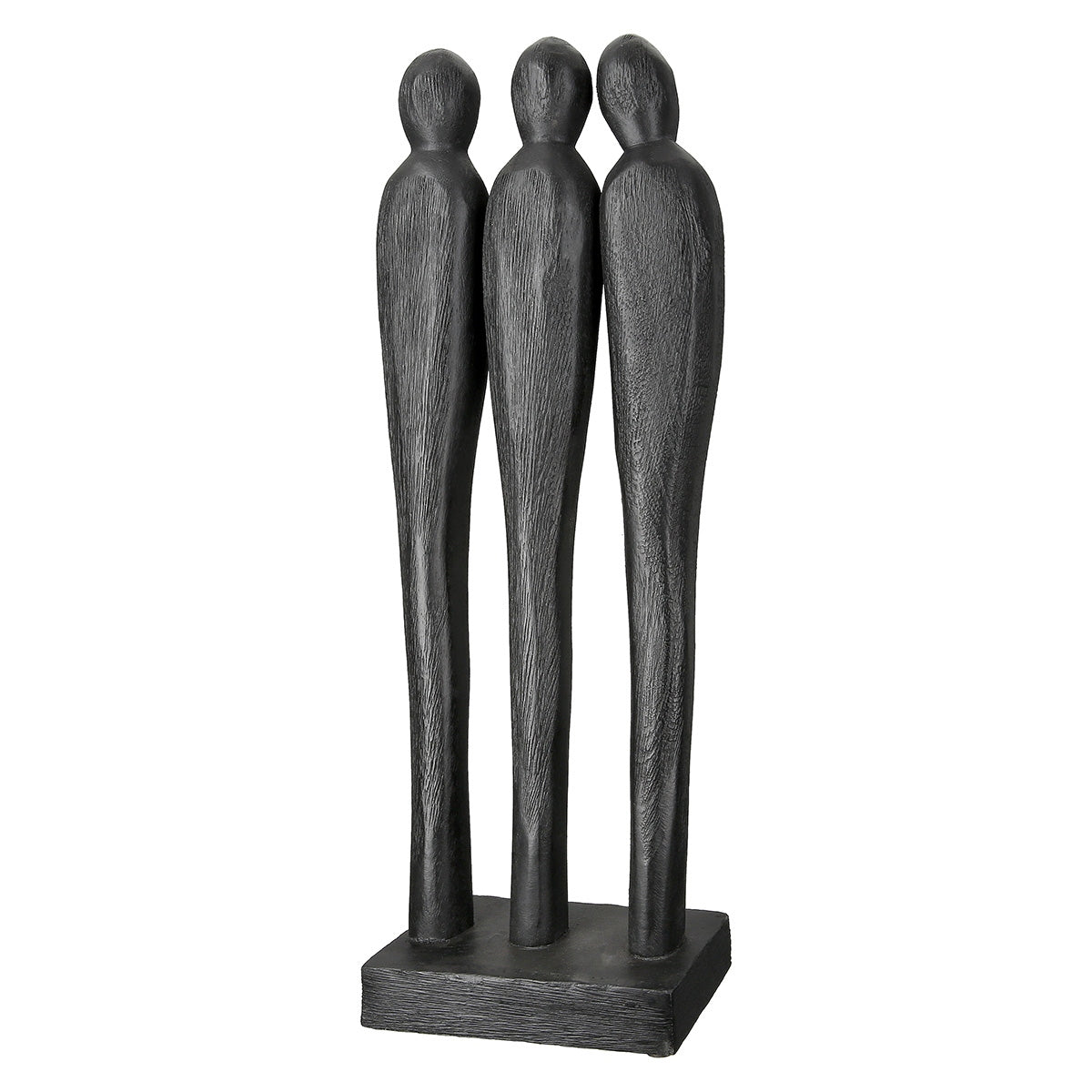 Γλυπτό "3 People" Group Mango Ξύλο Μαύρο PU 14x6.5x36cm - Hippiehome.gr