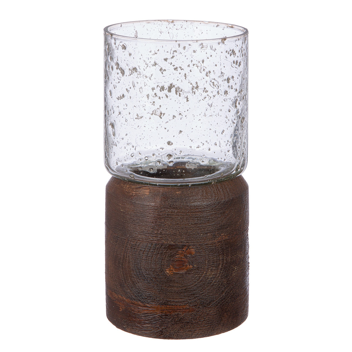 Ρεσώ Θήκη "Anuk" Γυάλινο Mango Ξύλο Brown Clear PU H. 205 cm D. 10 cm - Hippiehome.gr