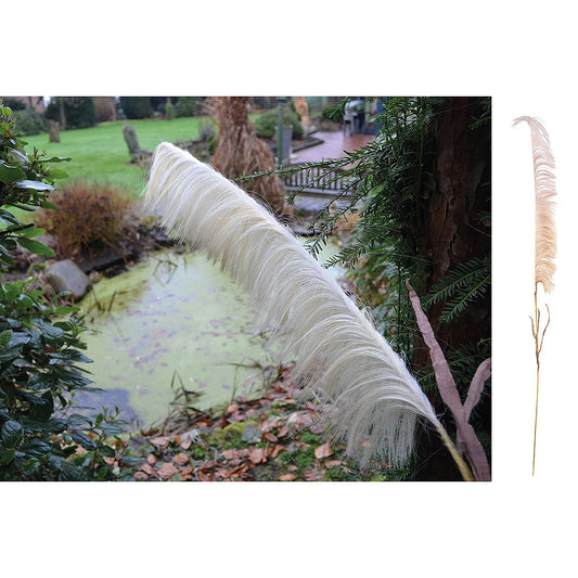 Κλαδί Γρασίδι ArteLibre Τεχνητό Εκρού 120cm - Hippiehome.gr