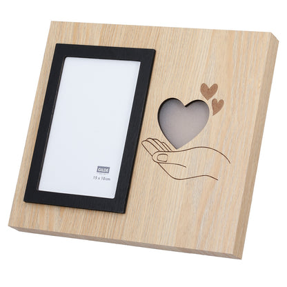 Κορνίζα (Led) Ορθογώνια Καρδιά Μοτίφ Mdf Καφέ 2 Ποικιλία 25X3X22Cm 25X3X22Cm - Hippiehome.gr