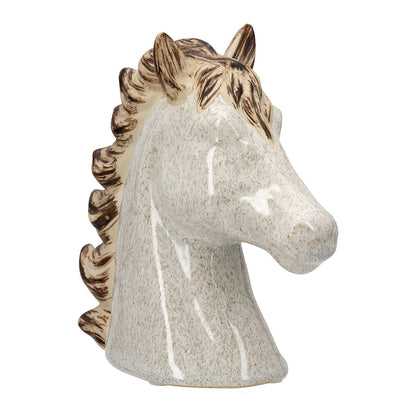 Sculpture Horse Ceramic Beige 14X6X14Cm 14X6X14Cm - Hippiehome.gr
