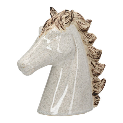 Sculpture Horse Ceramic Beige 19X9X20Cm 19X9X20Cm - Hippiehome.gr