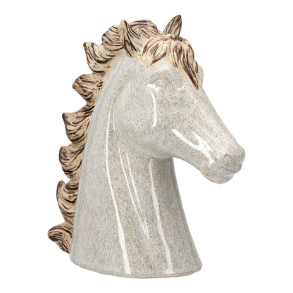 Sculpture Horse Ceramic Beige 19X9X20Cm 19X9X20Cm - Hippiehome.gr