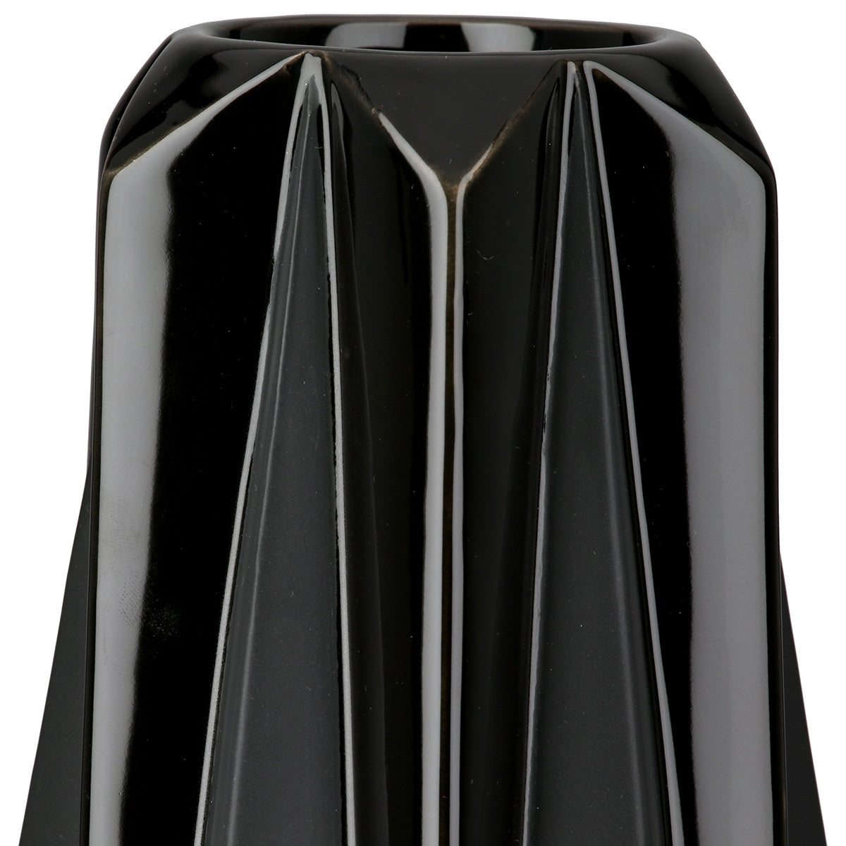Βάζο Κωνικό Κεραμικό Μαύρο D14X25Cm D14X25Cm - Hippiehome.gr