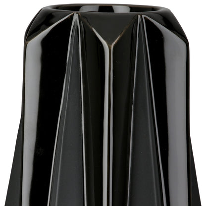 Βάζο Κωνικό Κεραμικό Μαύρο D14X25Cm D14X25Cm - Hippiehome.gr