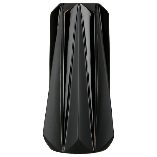 Βάζο Κωνικό Κεραμικό Μαύρο D14X25Cm D14X25Cm - Hippiehome.gr