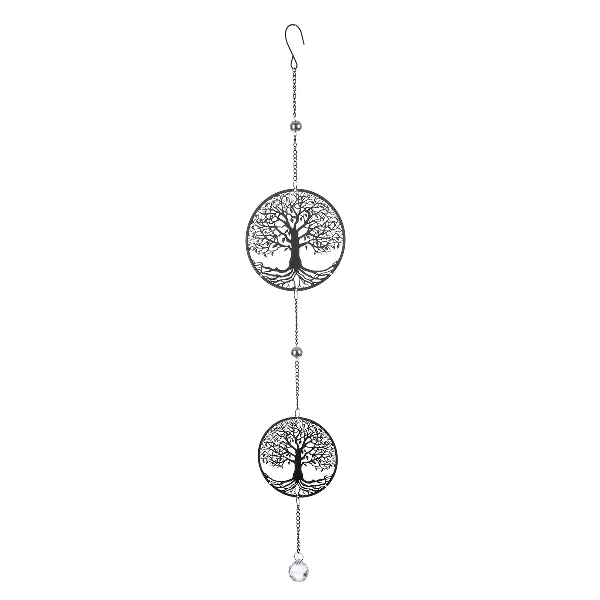 Γιρλάντα Round Tree Of Life Motif Metal Black 15X3X80Cm 15X3X80Cm - Hippiehome.gr