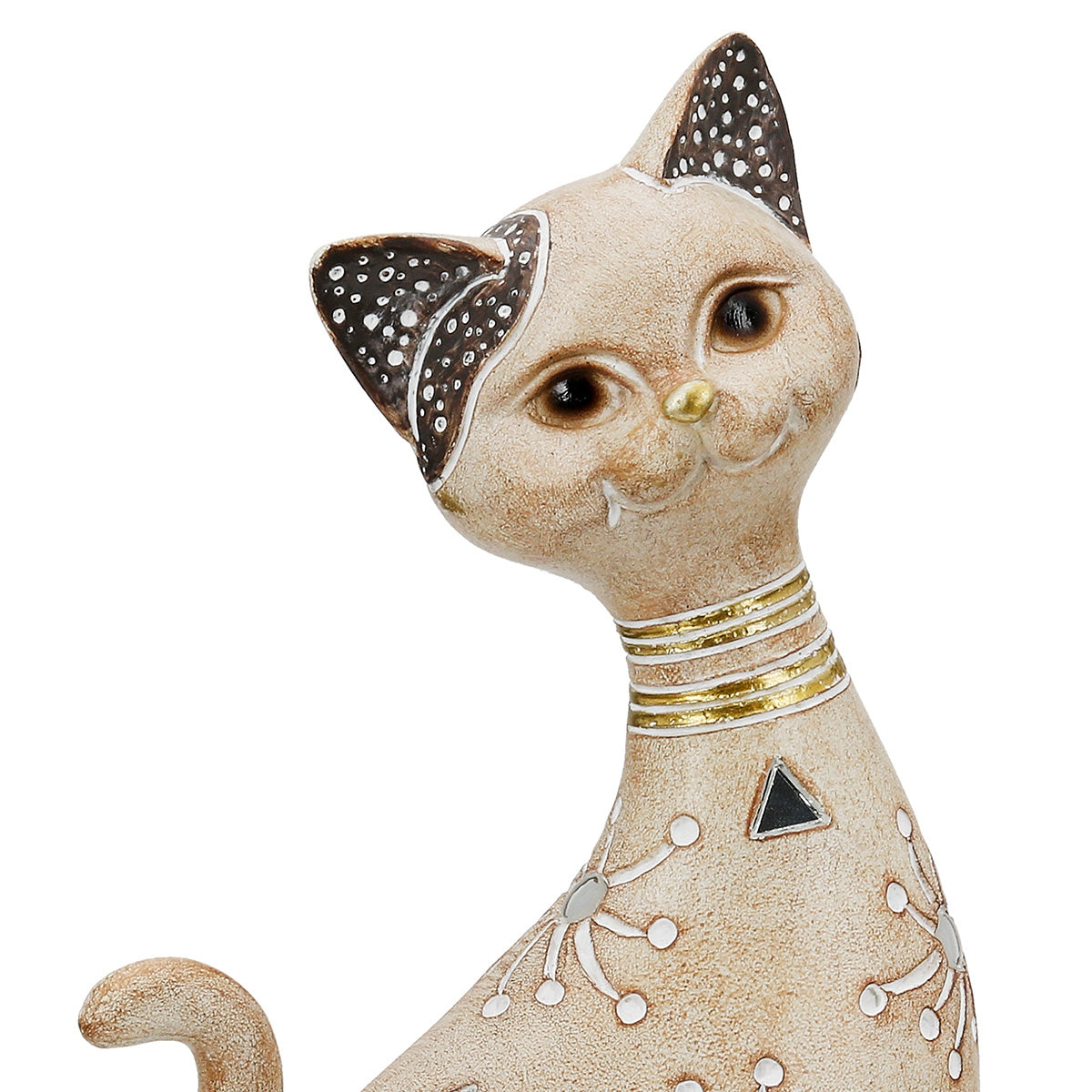 Figure Cat Synthetic Resin Ανοιχτό καφέ 11X10X23Cm 11X10X23Cm - Hippiehome.gr