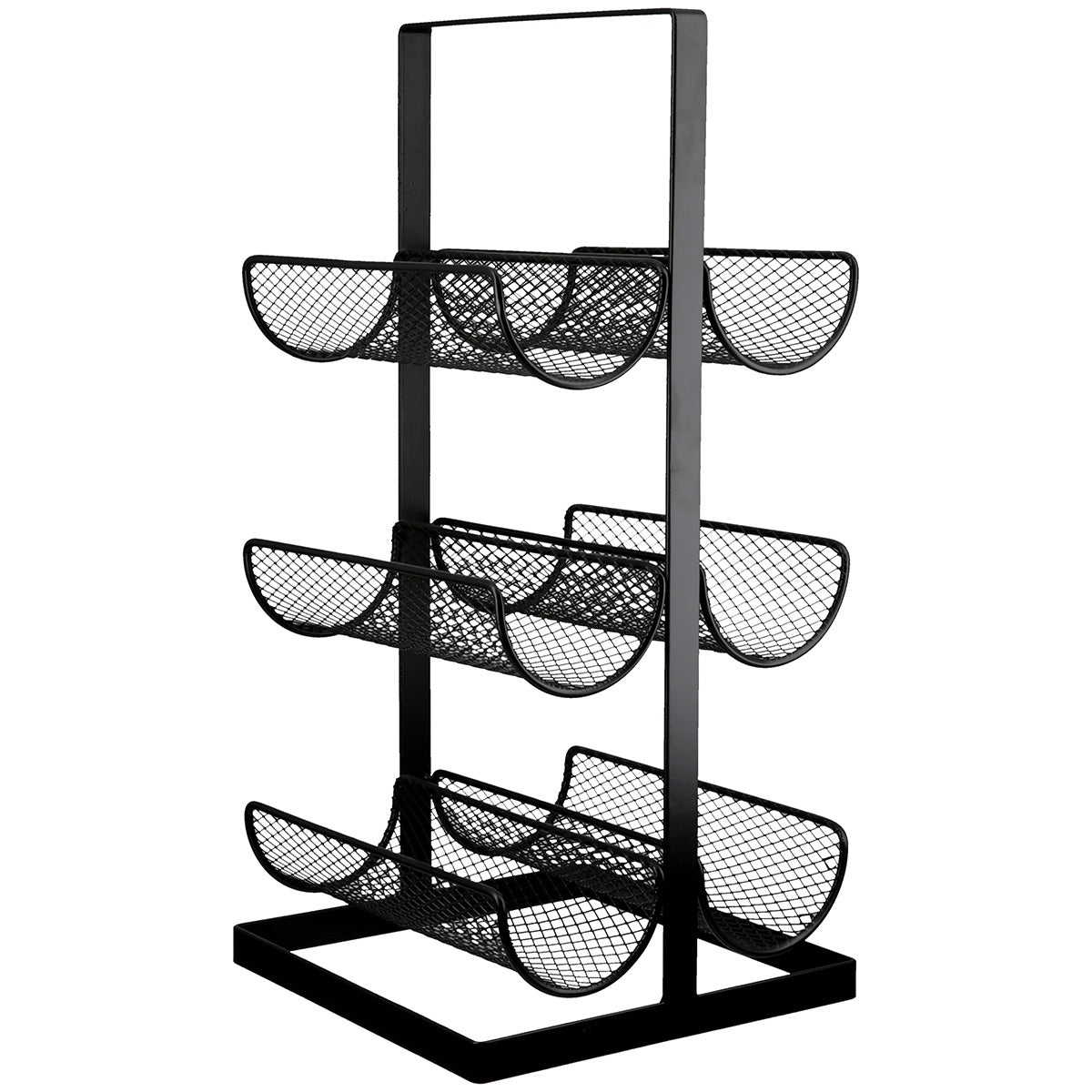 Ράφι κρασιού Μεταλλικό Μαύρο 23X23X48Cm 23X23X48Cm - Hippiehome.gr