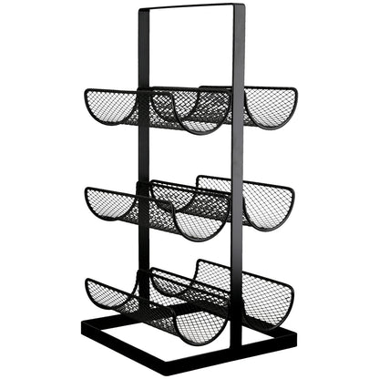 Ράφι κρασιού Μεταλλικό Μαύρο 23X23X48Cm 23X23X48Cm - Hippiehome.gr