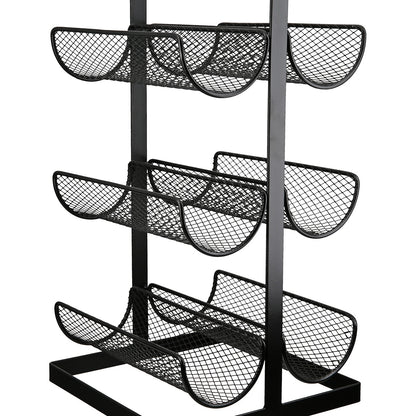 Ράφι κρασιού Μεταλλικό Μαύρο 23X23X48Cm 23X23X48Cm - Hippiehome.gr