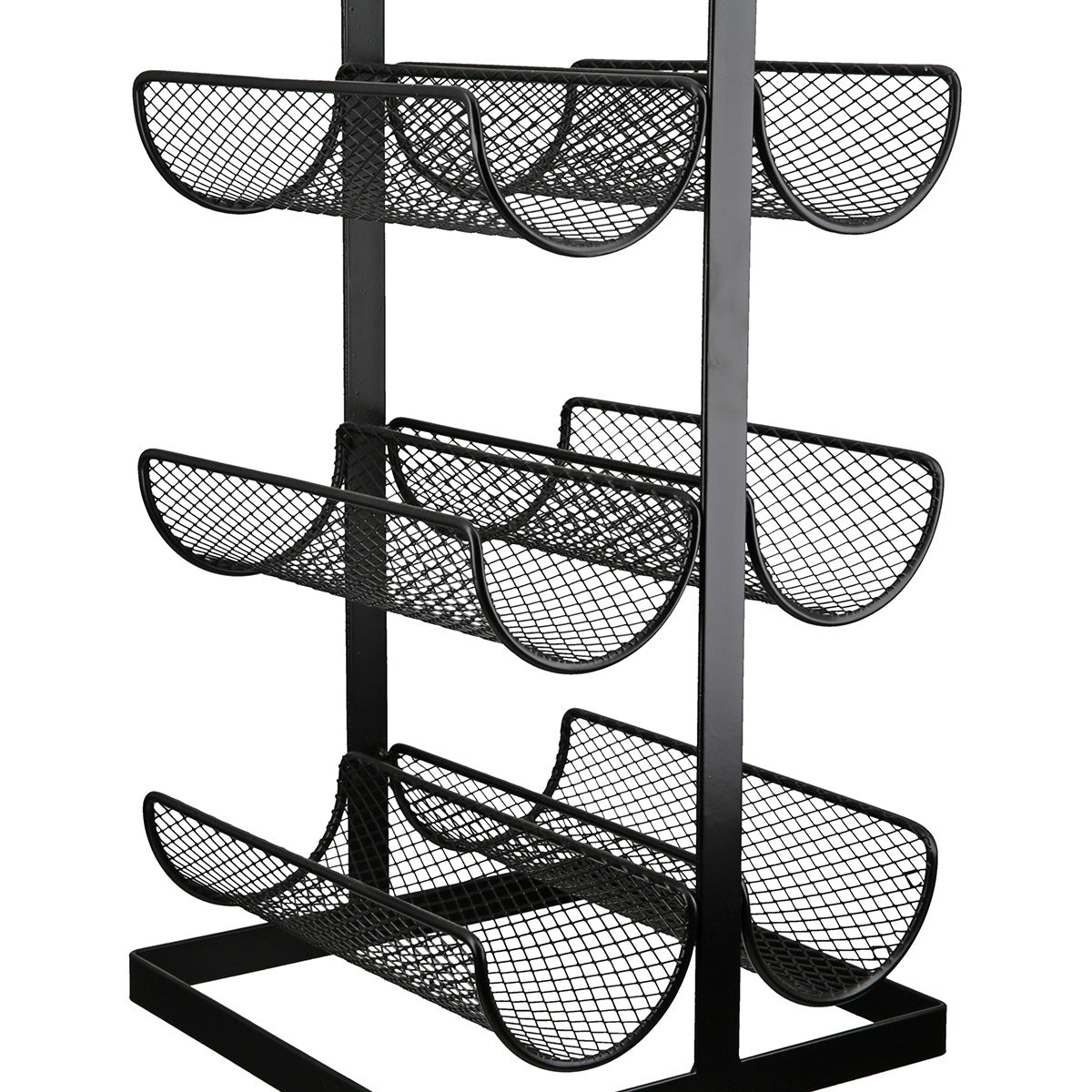 Ράφι κρασιού Μεταλλικό Μαύρο 23X23X48Cm 23X23X48Cm - Hippiehome.gr