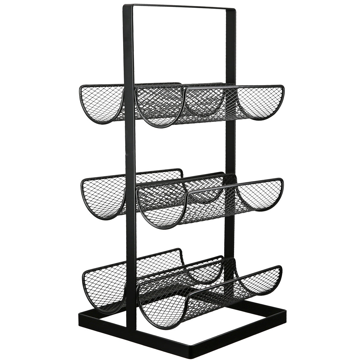 Ράφι κρασιού Μεταλλικό Μαύρο 23X23X48Cm 23X23X48Cm - Hippiehome.gr