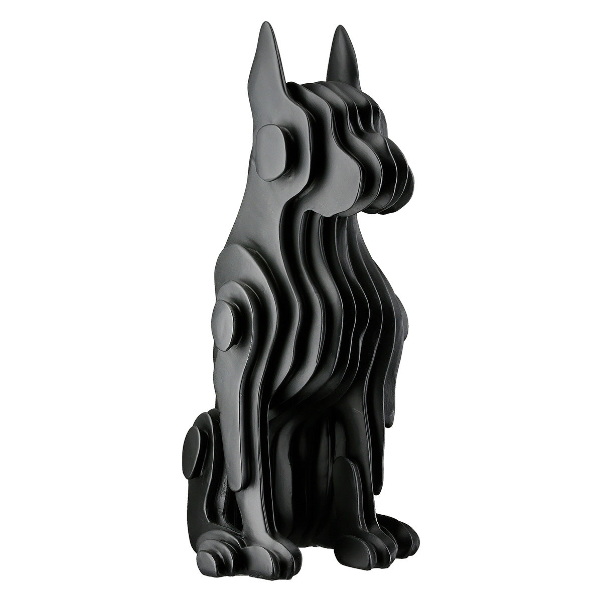 Figure Dog Synthetic Resin Black 13X15X29Cm 13X15X29Cm - Hippiehome.gr