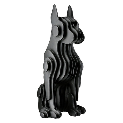 Figure Dog Synthetic Resin Black 13X15X29Cm 13X15X29Cm - Hippiehome.gr
