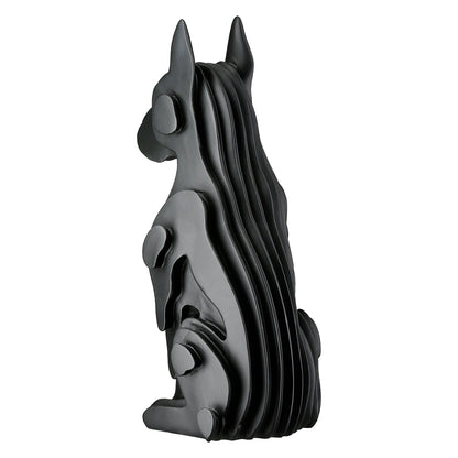 Figure Dog Synthetic Resin Black 13X15X29Cm 13X15X29Cm - Hippiehome.gr