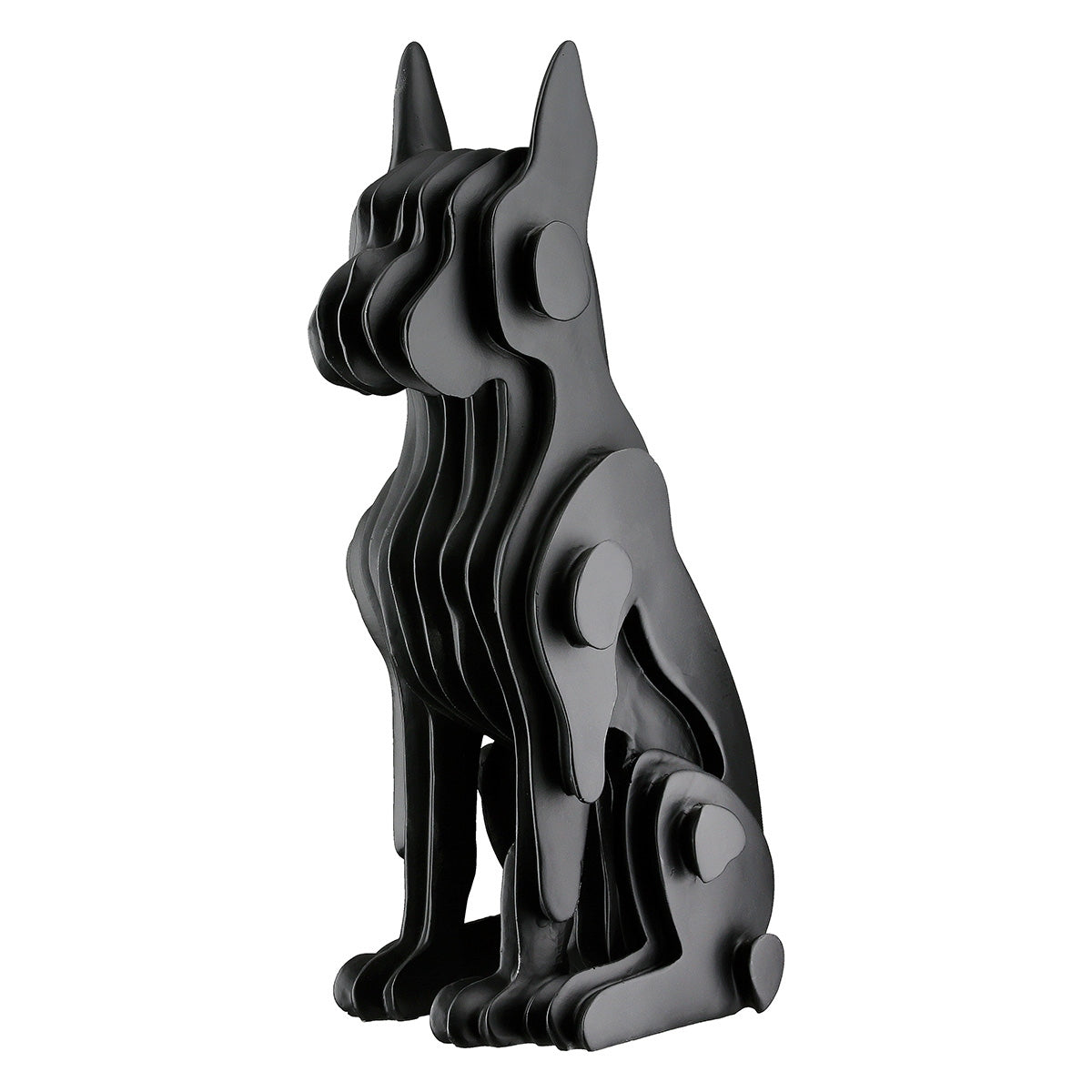 Figure Dog Synthetic Resin Black 13X15X29Cm 13X15X29Cm - Hippiehome.gr