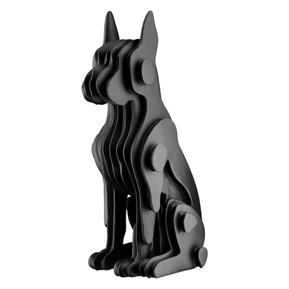 Figure Dog Synthetic Resin Black 13X15X29Cm 13X15X29Cm - Hippiehome.gr